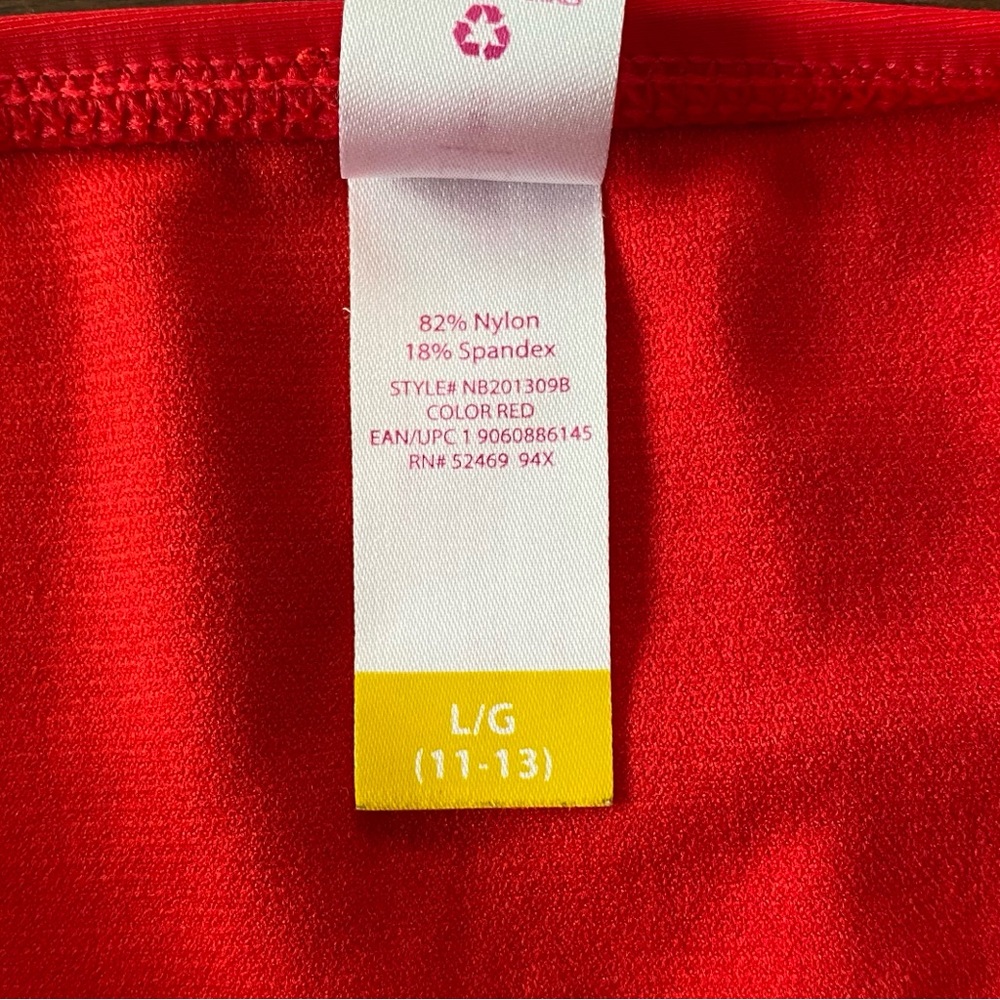 Solid Red Textured Ruffle Strap Bikini - Picture 7 of 9
